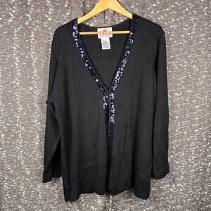 Quacker Factory‎ Velvet Sparkly Cardigan